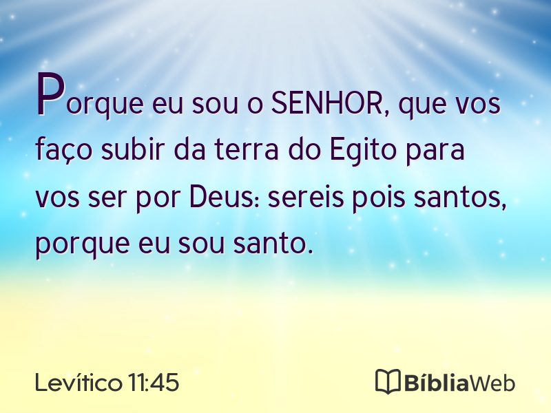 Levítico 11:45 em imagem para compartilhar