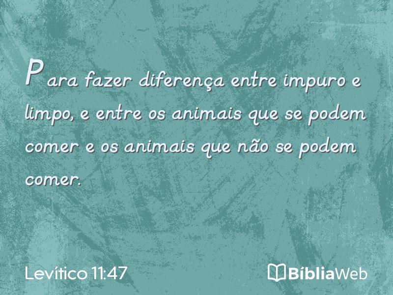 Levítico 11:47 em imagem para compartilhar