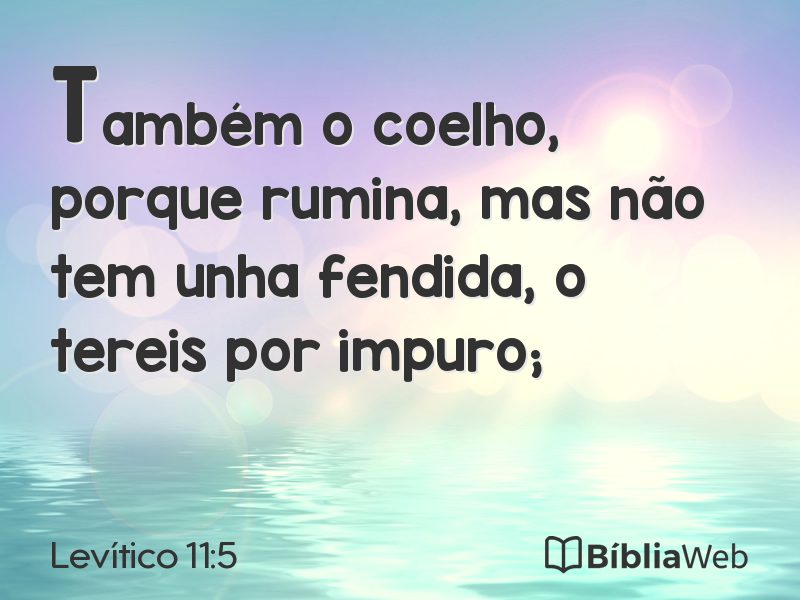 Levítico 11:5 em imagem para compartilhar