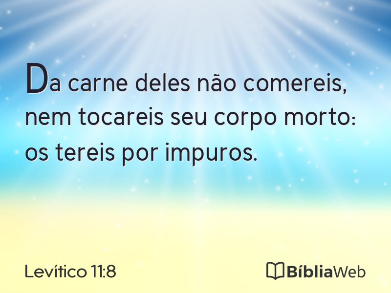 Levítico 11:8 em imagem para compartilhar