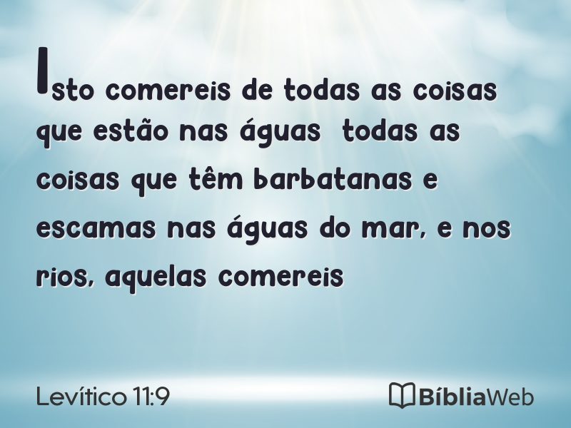 Levítico 11:9 em imagem para compartilhar
