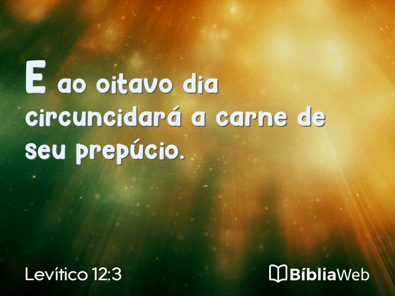 Levítico 12:3 em imagem para compartilhar
