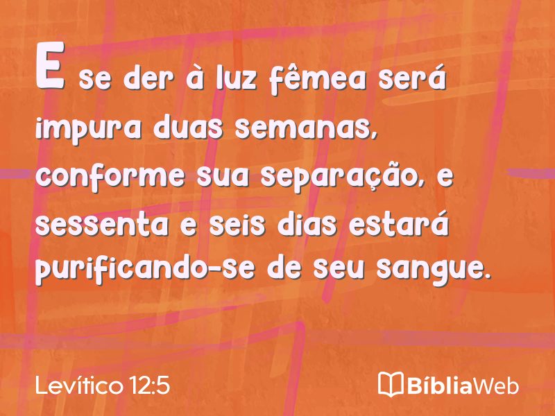 Levítico 12:5 em imagem para compartilhar