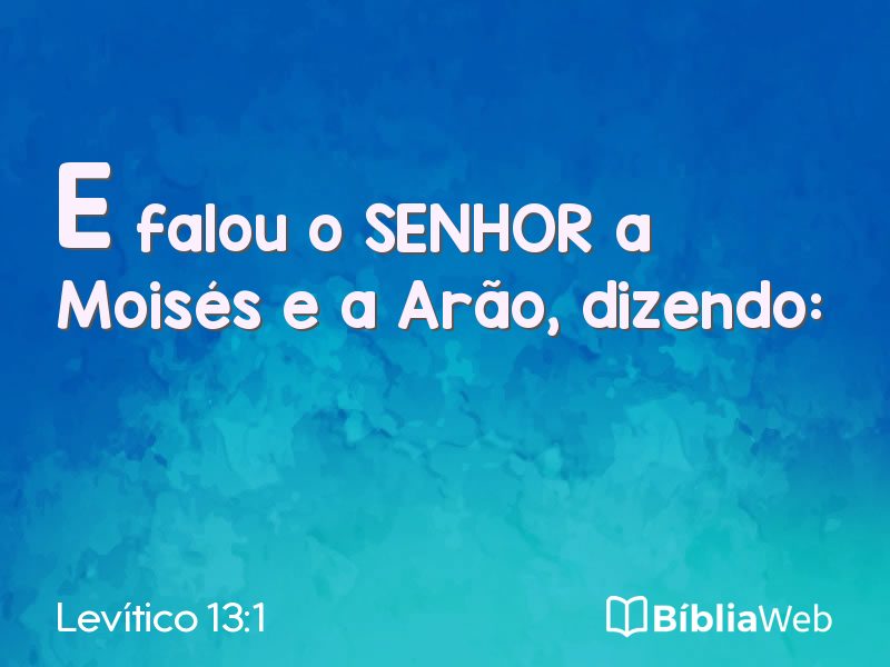 Levítico 13:1 em imagem para compartilhar