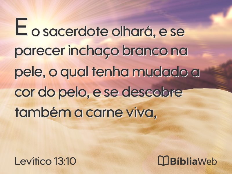 Levítico 13:10 em imagem para compartilhar