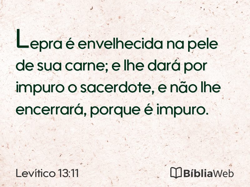 Levítico 13:11 em imagem para compartilhar