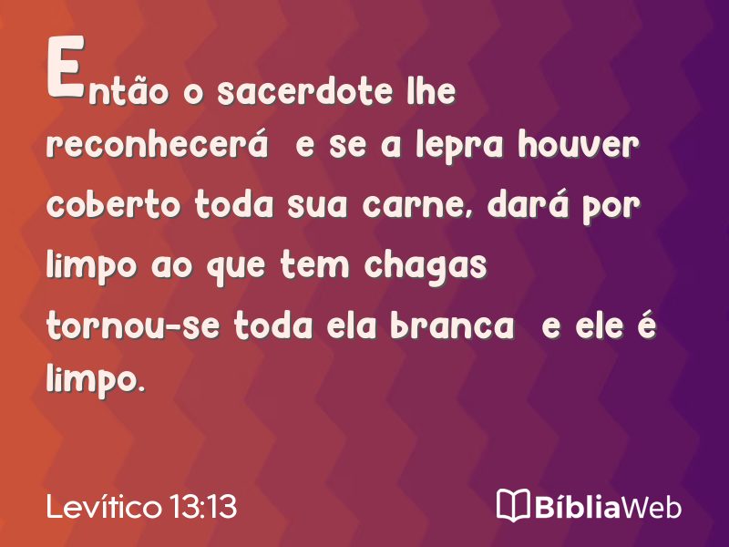 Levítico 13:13 em imagem para compartilhar