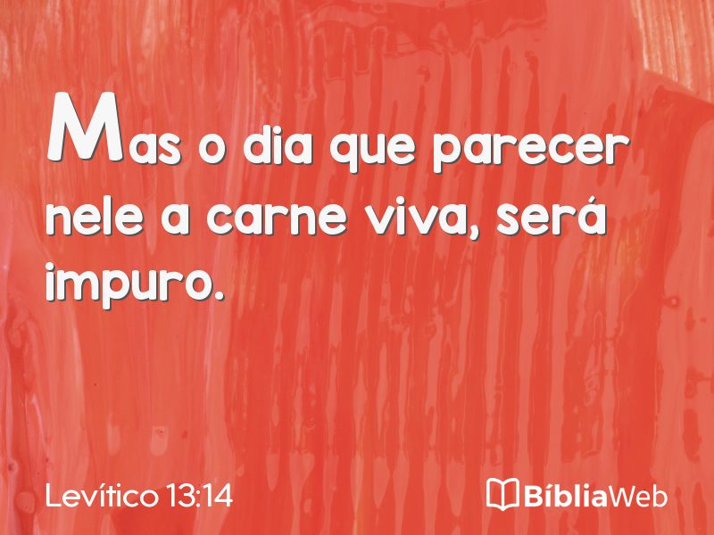 Levítico 13:14 em imagem para compartilhar