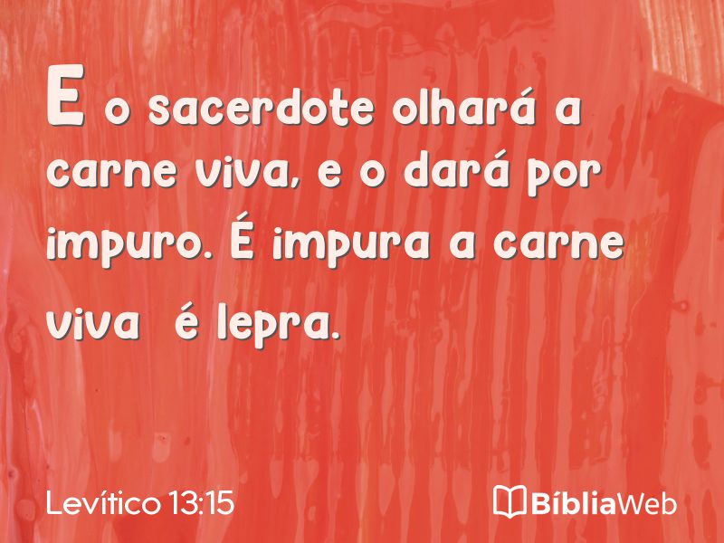 Levítico 13:15 em imagem para compartilhar