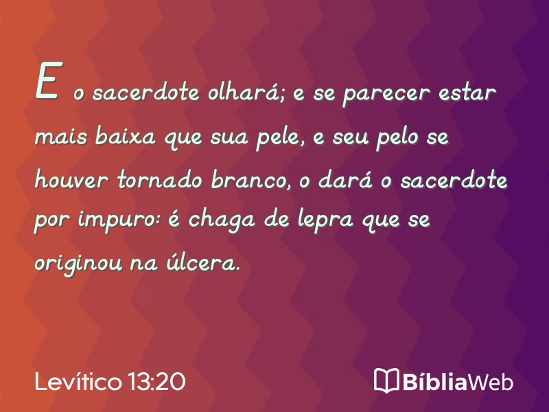 Levítico 13:20 em imagem para compartilhar