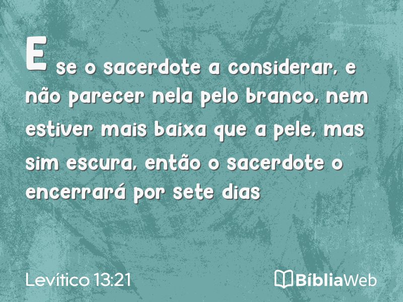 Levítico 13:21 em imagem para compartilhar