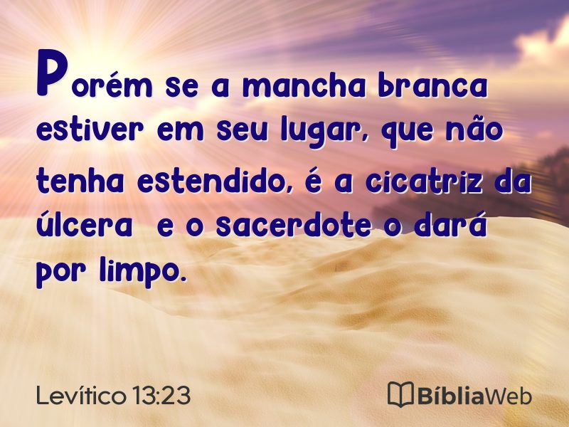 Levítico 13:23 em imagem para compartilhar