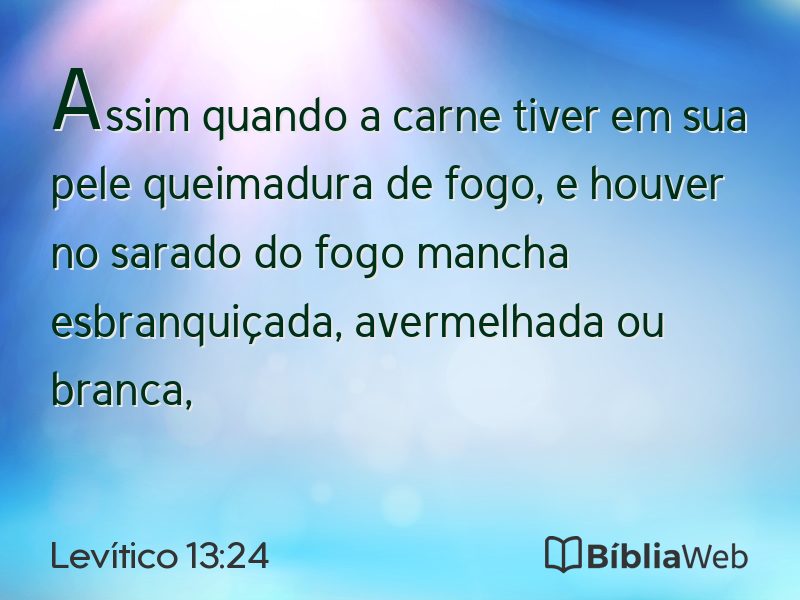 Levítico 13:24 em imagem para compartilhar