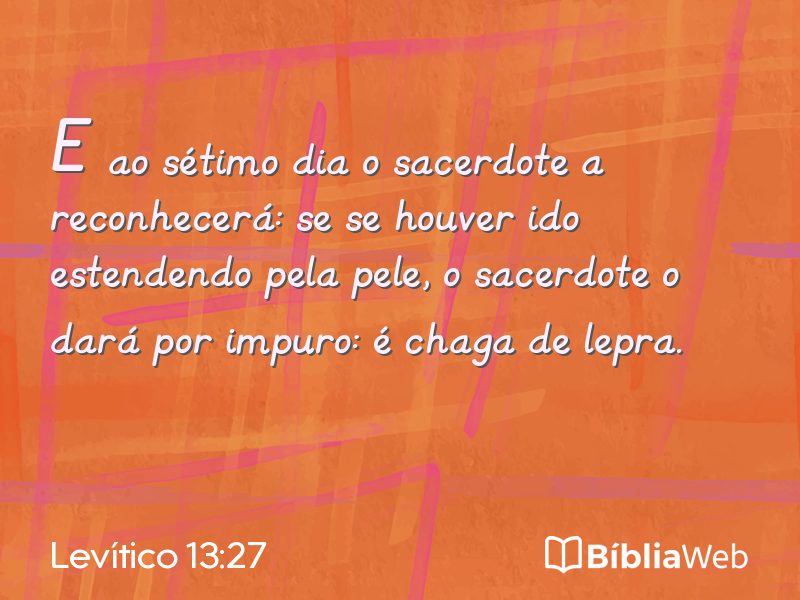 Levítico 13:27 em imagem para compartilhar