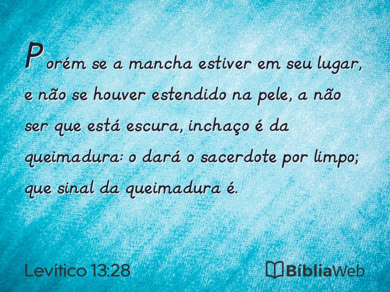 Levítico 13:28 em imagem para compartilhar