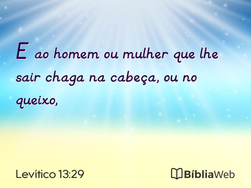 Levítico 13:29 em imagem para compartilhar