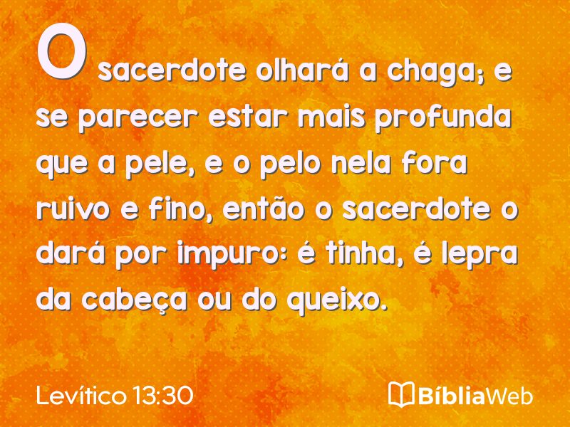 Levítico 13:30 em imagem para compartilhar