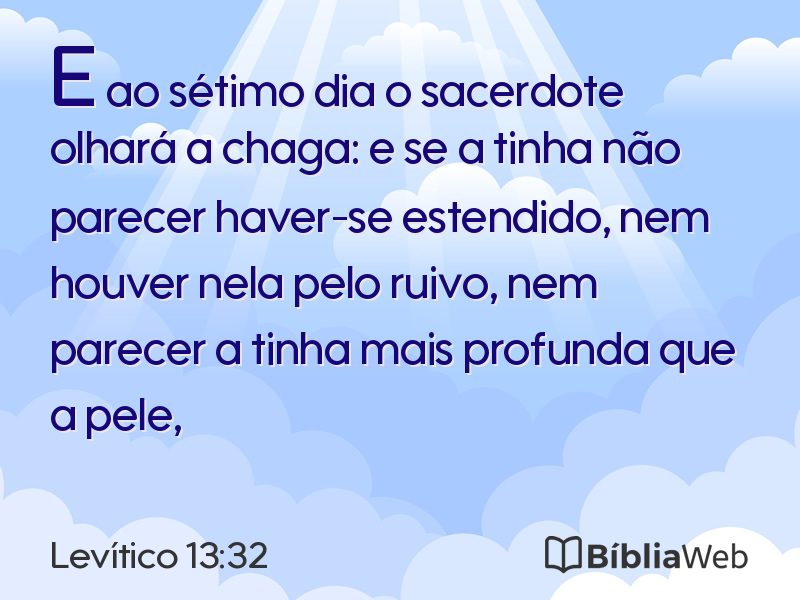 Levítico 13:32 em imagem para compartilhar