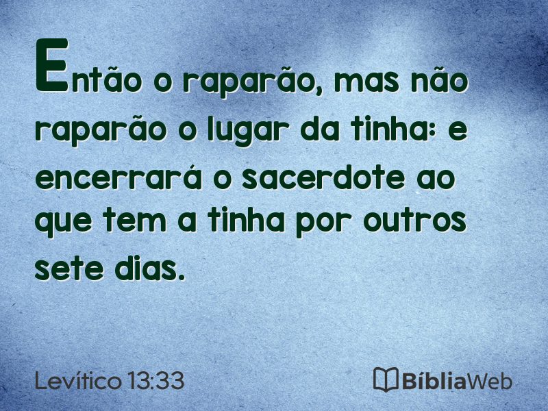 Levítico 13:33 em imagem para compartilhar
