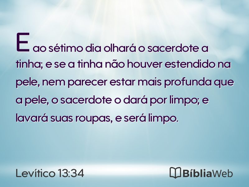 Levítico 13:34 em imagem para compartilhar