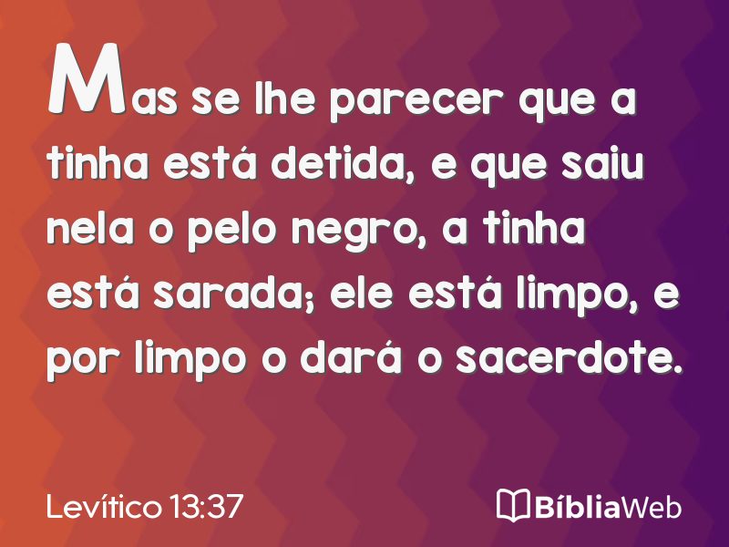 Levítico 13:37 em imagem para compartilhar