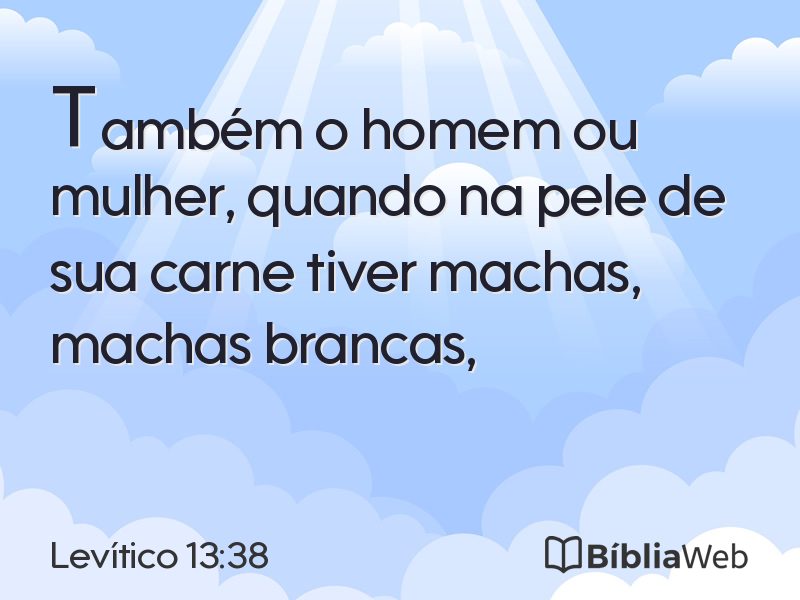 Levítico 13:38 em imagem para compartilhar