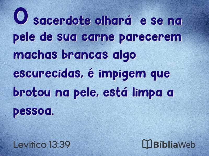Levítico 13:39 em imagem para compartilhar