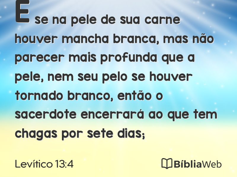Levítico 13:4 em imagem para compartilhar