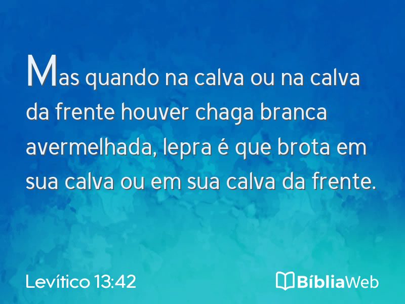 Levítico 13:42 em imagem para compartilhar