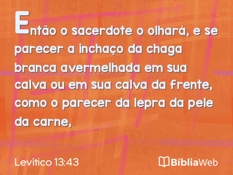 Levítico 13:43 em imagem para compartilhar