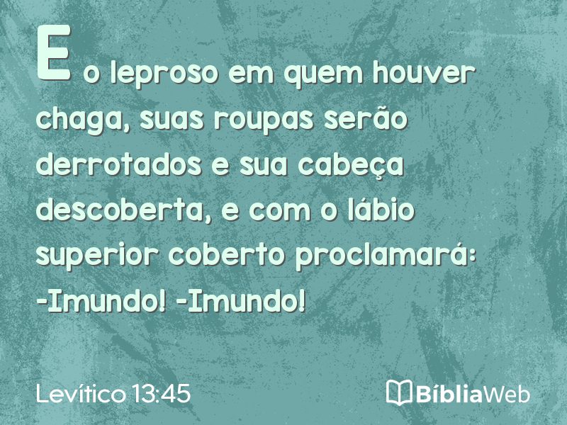Levítico 13:45 em imagem para compartilhar
