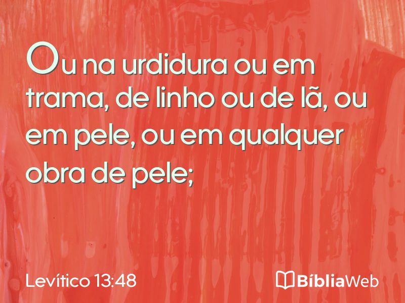 Levítico 13:48 em imagem para compartilhar