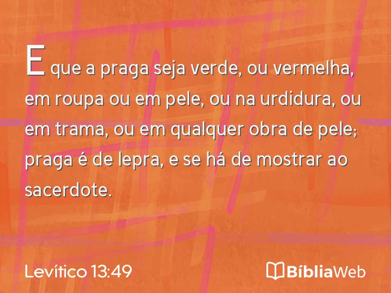 Levítico 13:49 em imagem para compartilhar