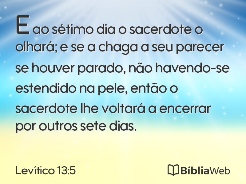 Levítico 13:5 em imagem para compartilhar