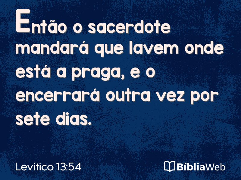 Levítico 13:54 em imagem para compartilhar