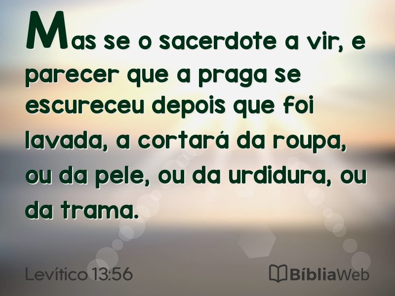 Levítico 13:56 em imagem para compartilhar