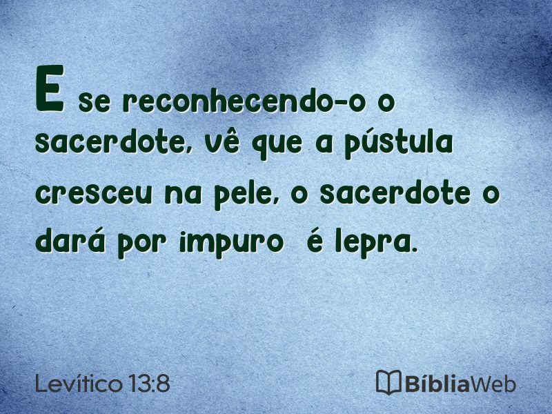 Levítico 13:8 em imagem para compartilhar