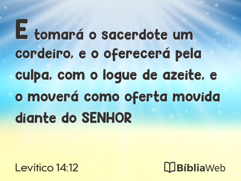 Levítico 14:12 em imagem para compartilhar