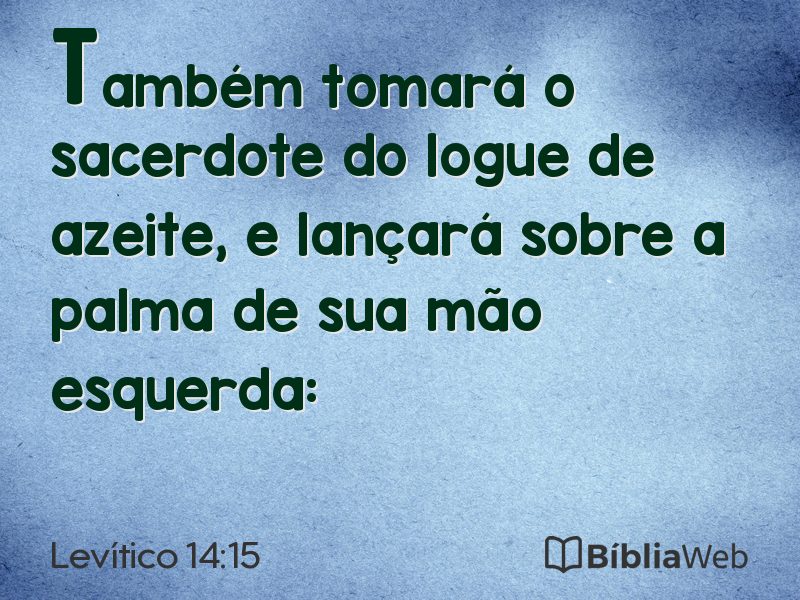 Levítico 14:15 em imagem para compartilhar