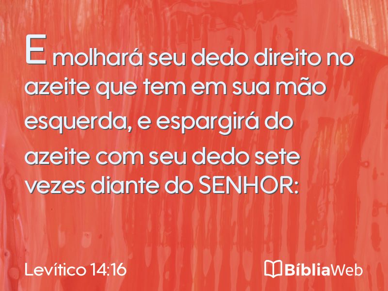Levítico 14:16 em imagem para compartilhar