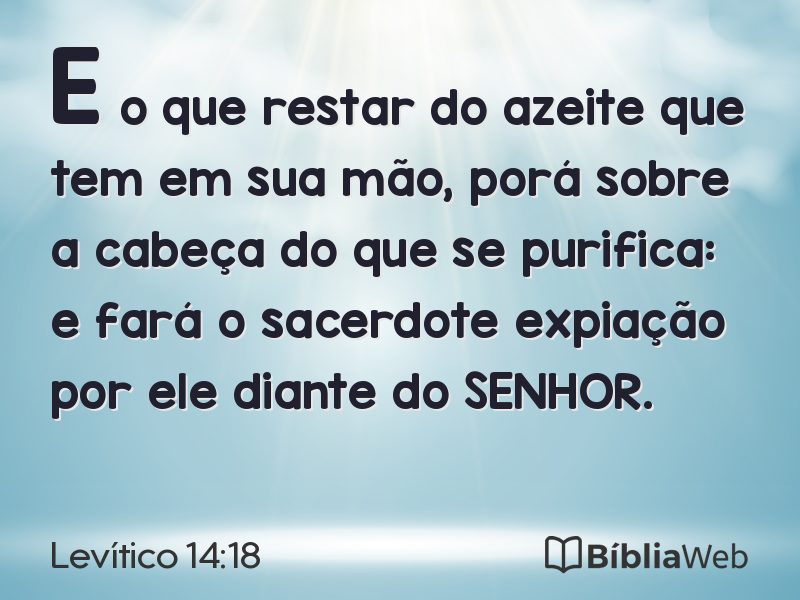 Levítico 14:18 em imagem para compartilhar