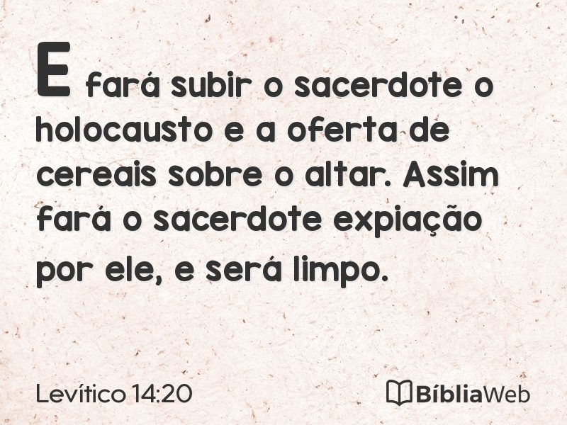 Levítico 14:20 em imagem para compartilhar
