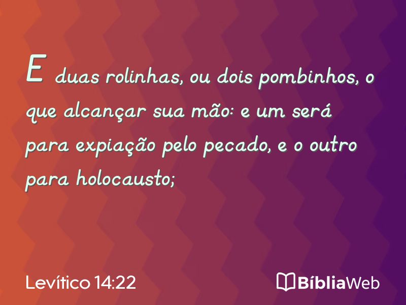 Levítico 14:22 em imagem para compartilhar