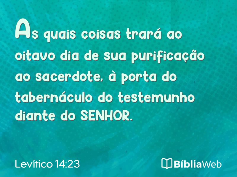 Levítico 14:23 em imagem para compartilhar