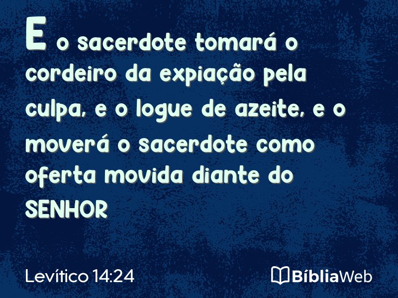 Levítico 14:24 em imagem para compartilhar