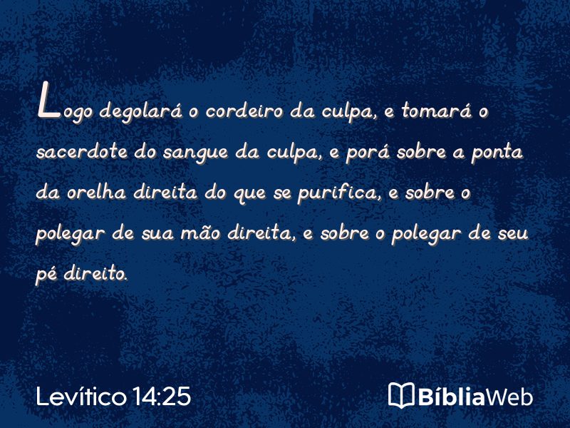 Levítico 14:25 em imagem para compartilhar