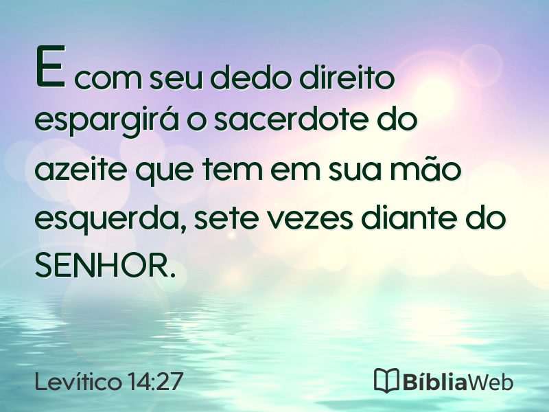 Levítico 14:27 em imagem para compartilhar