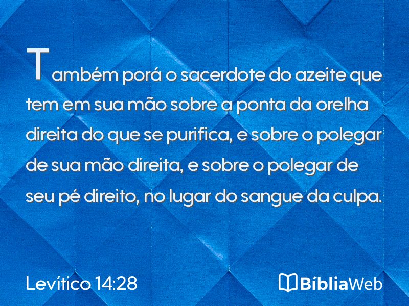Levítico 14:28 em imagem para compartilhar