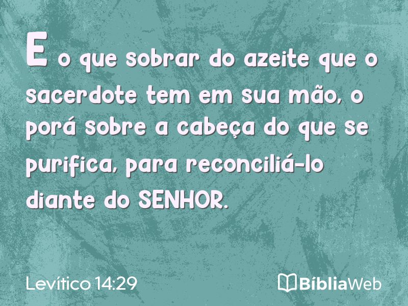 Levítico 14:29 em imagem para compartilhar