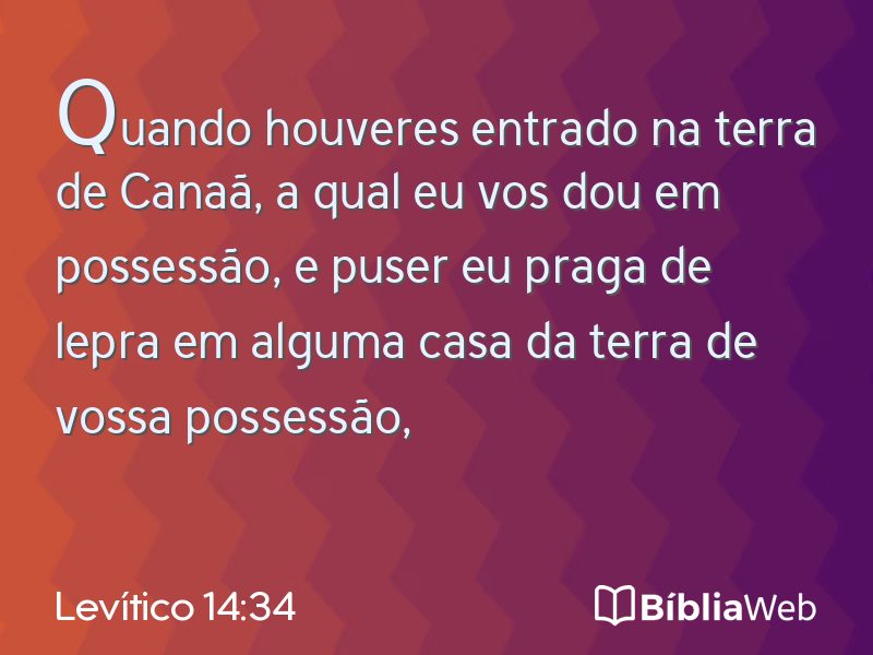 Levítico 14:34 em imagem para compartilhar